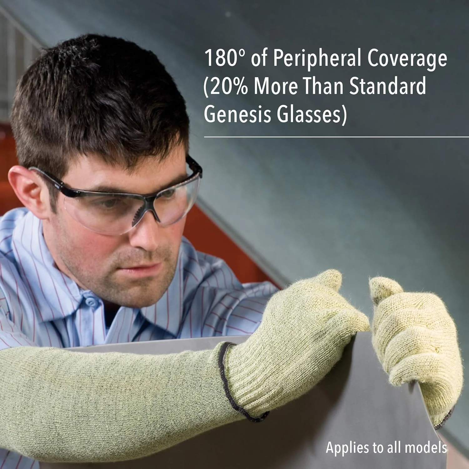 عینک ایمنی UVEX by Honeywell Genesis XC، فریم مشکی با لنز خاکستری و پوشش ضد بخار HydroShield (S3301HS)