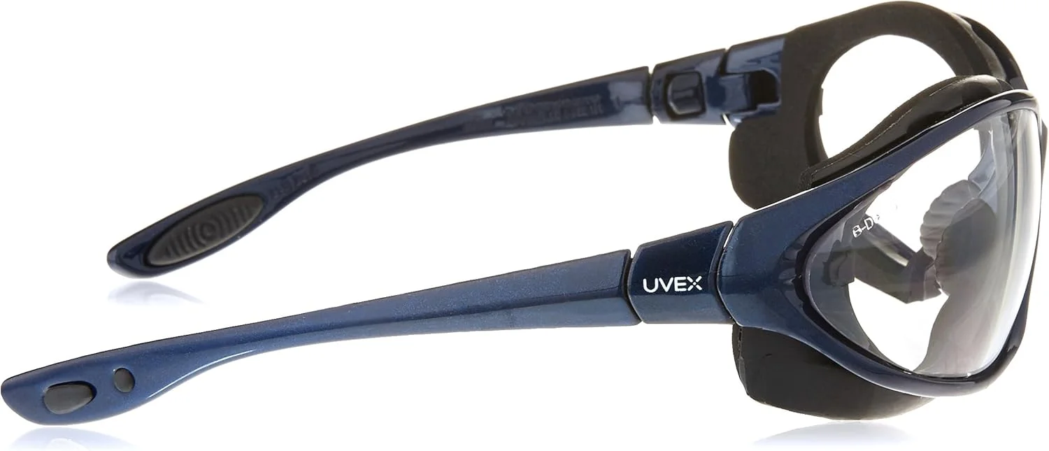 عینک ایمنی درزگیری شده Uvex Honeywell Home S0620X Seismic، لنز شفاف، فریم آبی متالیک