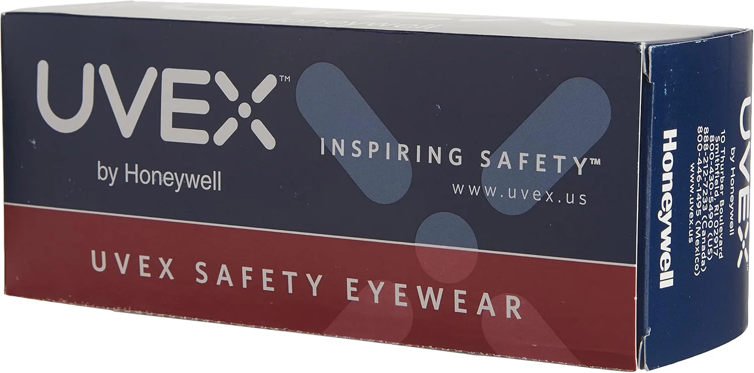 عینک ایمنی UVEX by Honeywell S2500C Astrospec OTG 3001، فریم مشکی، لنز شفاف ضد مه UV Extreme، عینک ایمنی Uvex S2500C Astrospec OTG 3001، فریم مشکی، لنز شفاف UV Extreme