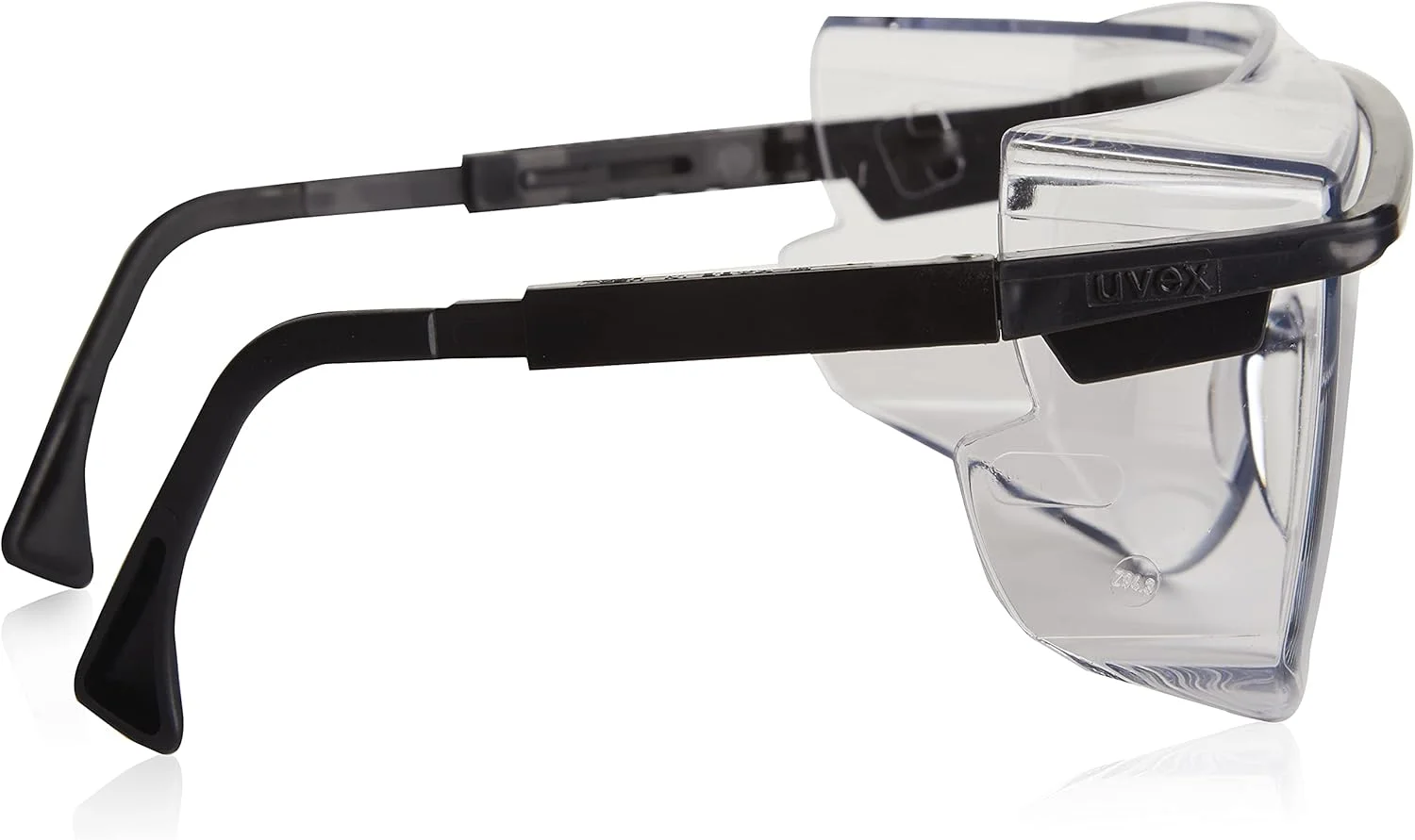 عینک ایمنی UVEX by Honeywell S2500C Astrospec OTG 3001، فریم مشکی، لنز شفاف ضد مه UV Extreme، عینک ایمنی Uvex S2500C Astrospec OTG 3001، فریم مشکی، لنز شفاف UV Extreme