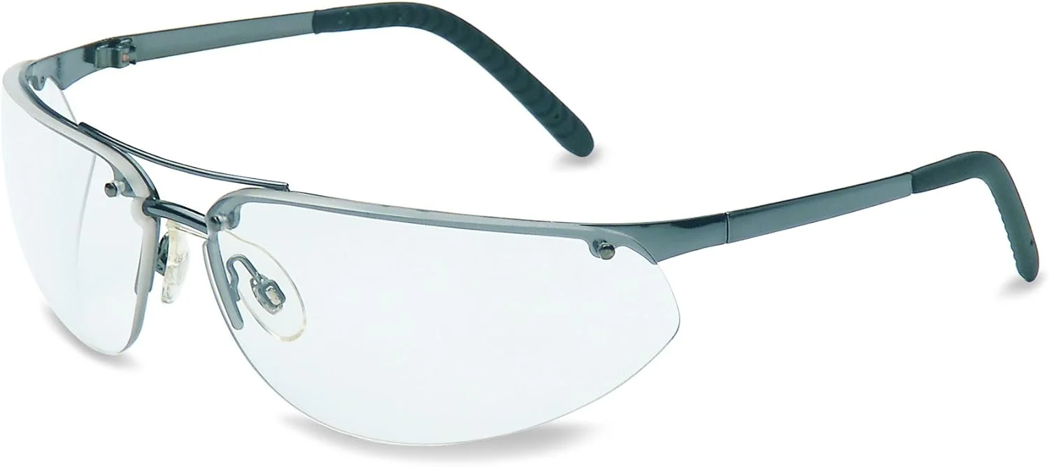 عینک ایمنی هانیول مدل Fuse 11150800، فریم خاکستری، لنز شفاف با پوشش ضد خش