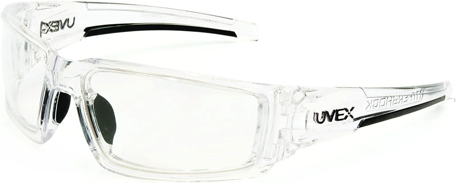 عینک ایمنی Uvex by Honeywell Hypershock، فریم شفاف با لنز شفاف و پوشش ضد بخار HydroShield (S2970HS)