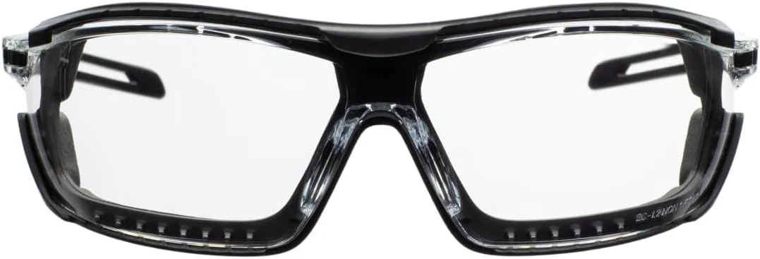 عینک ایمنی هانیول مدل Tirade™ با پوشش ضد بخار ShieldPlus®، طراحی دی الکتریک، مناسب برای صنایع نفت و گاز/شیمیایی/ساخت و ساز/تاسیسات، رنگ دسته مشکی براق، لنز شفاف، 1036830 (تک عددی)