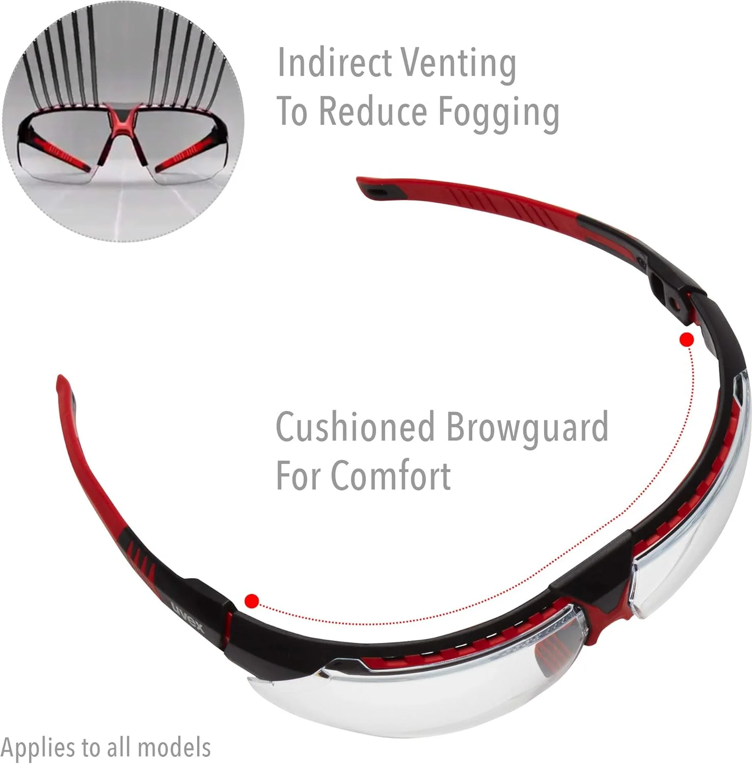 عینک ایمنی UVEX by Honeywell Avatar، فریم آبی-سبز با لنز SCT-Reflect 50 و پوشش سخت ضد خش (S2884)