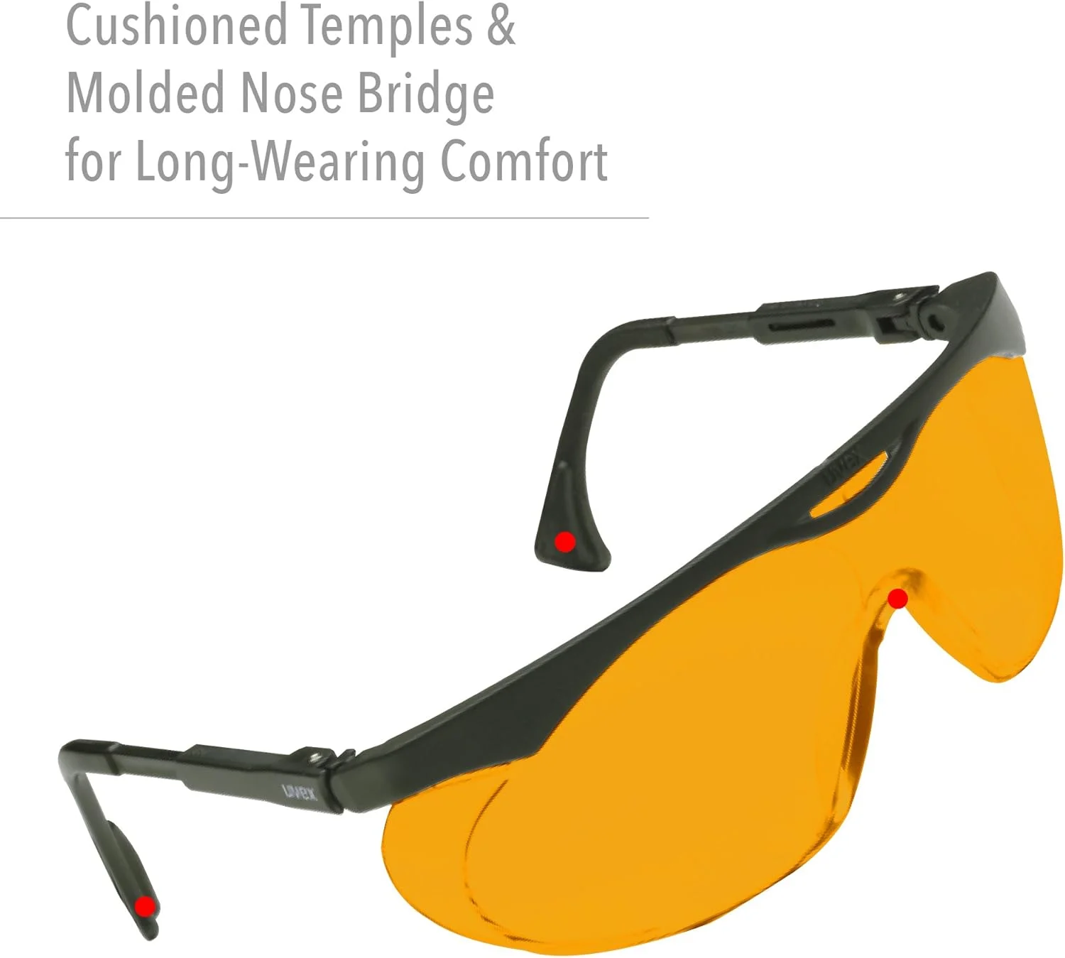 عینک کامپیوتر مسدود کننده نور آبی Uvex Skyper با لنز نارنجی SCT (S1933X)