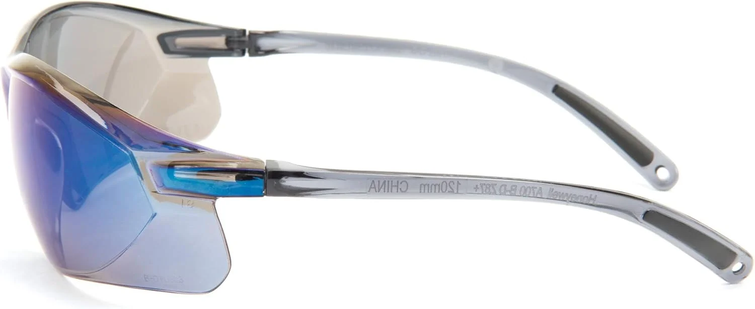 عینک ایمنی سبک وزن ضد خش سری uvex Honeywell Retail A700 با لنز آینه ای آبی (RWS-51035)