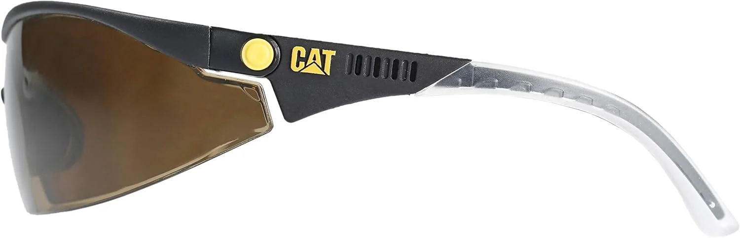 عینک ایمنی لنز قهوه ای کوچک Caterpillar CSA-DIGGER-103-AF فیلتر دسته 5-2.5