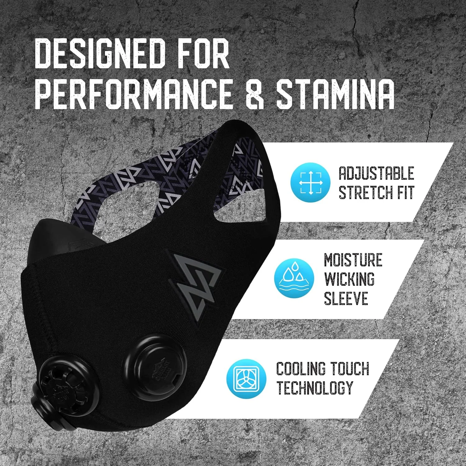 ماسک تمرین TRAININGMASK 2.0 | ماسک تمرین باشگاه - برای استقامت قلبی عروقی، دویدن، استقامت و عملکرد تنفسی [ماسک تمرین رسمی مورد استفاده توسط حرفه ای ها]