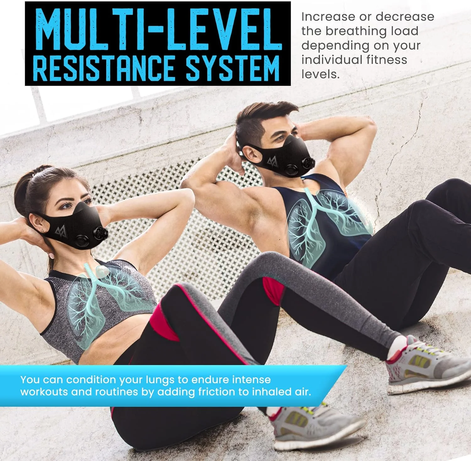 ماسک تمرین TRAININGMASK 2.0 | ماسک تمرین باشگاه - برای استقامت قلبی عروقی، دویدن، استقامت و عملکرد تنفسی [ماسک تمرین رسمی مورد استفاده توسط حرفه ای ها]