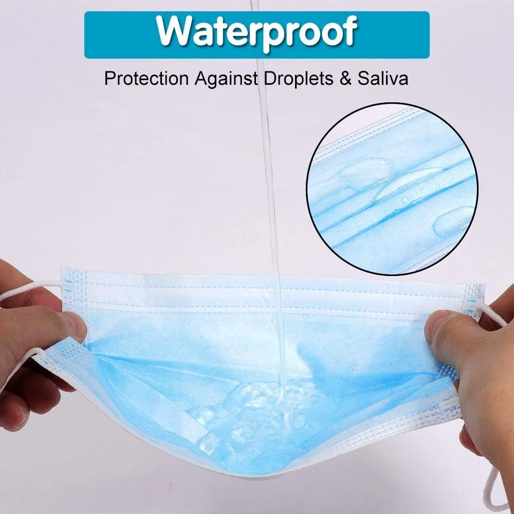 ماسک تنفسی سه لایه یکبار مصرف WowTowel - 50 عددی، آبی