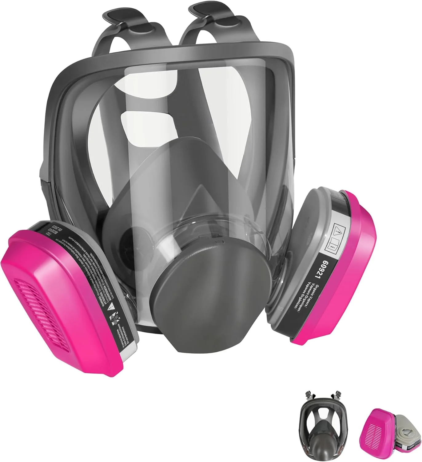 ماسک تنفسی نیم صورت SLJHL قابل استفاده مجدد با فیلتر، مناسب برای مواد شیمیایی، رزین اپوکسی، رنگ آمیزی، نجاری و جوشکاری