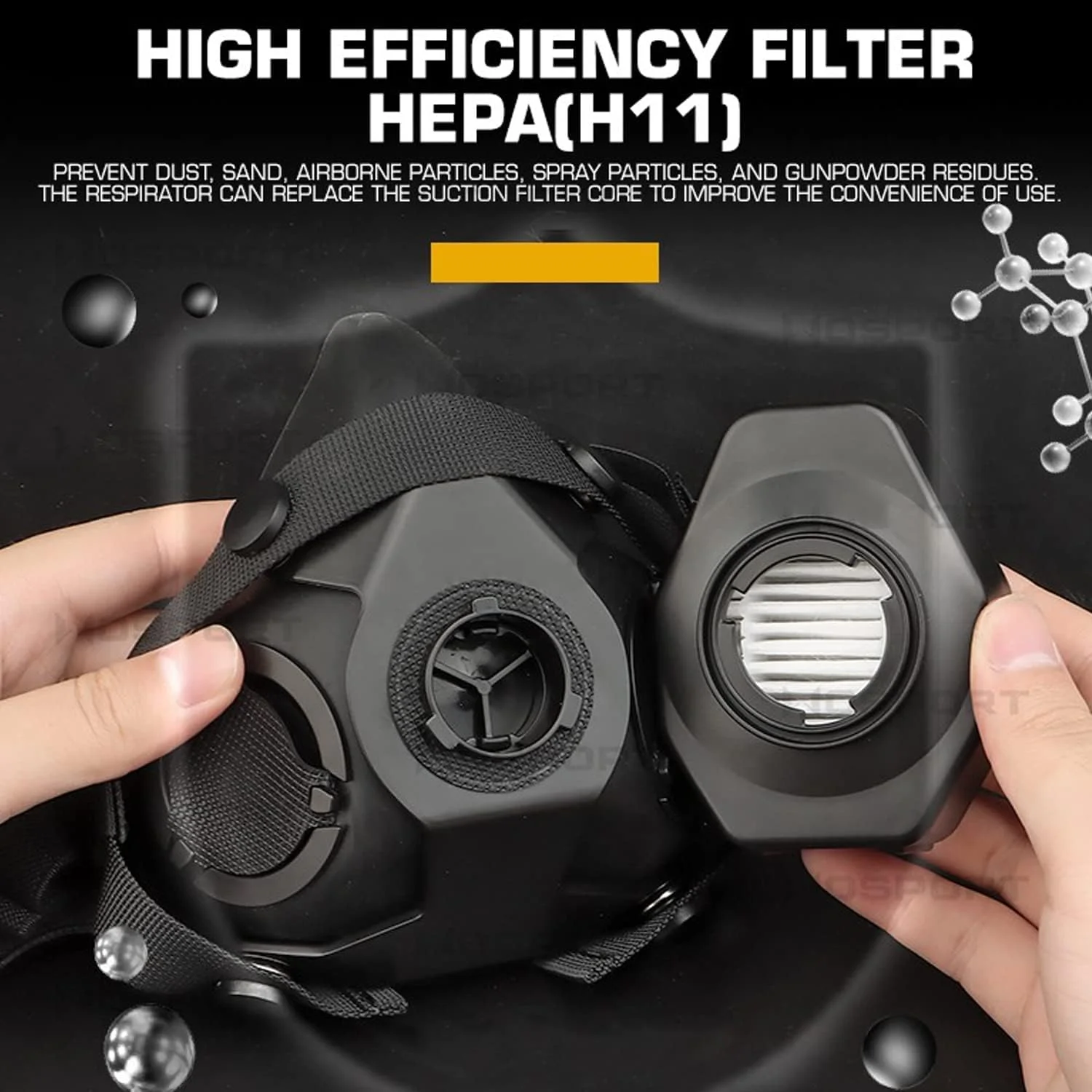 ماسک تنفسی نیمه صورت تاکتیکی Zhongren، ماسک ضد گرد و غبار مناسب ایرسافت، نظامی، سیلیکونی راحت برای کلاه ایمنی، هالووین، پینت بال، شکار، ورزش، دویدن و تمرین