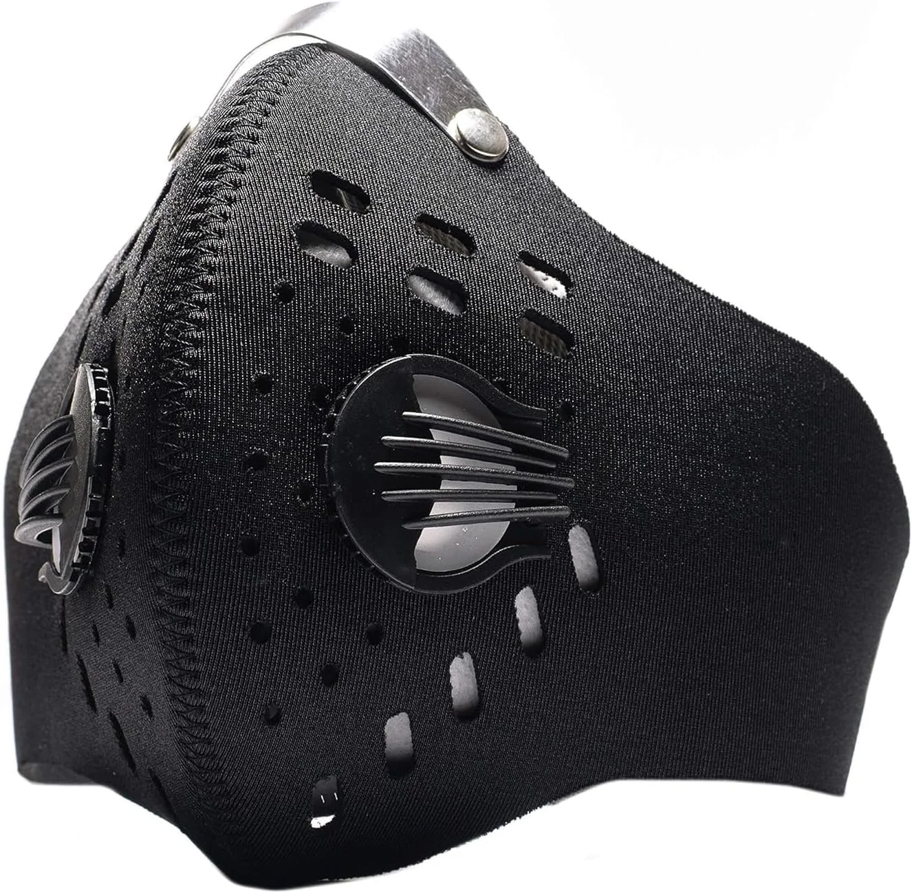 ماسک ضد آلودگی هوا اکو-گیر با محافظت درجه نظامی | ضد دود، گازهای خروجی، گرد و غبار، گرده | مناسب پیاده‌روی، دویدن، قدم زدن، دوچرخه‌سواری، اسکی و سایر فعالیت‌های فضای باز (بزرگ، مشکی)