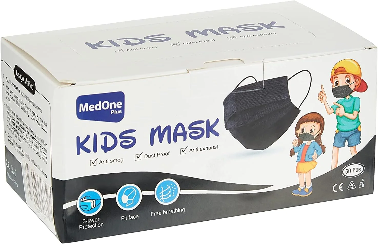 ماسک های یکبار مصرف 3 لایه کودکانه CHANHAAN (مشکی)