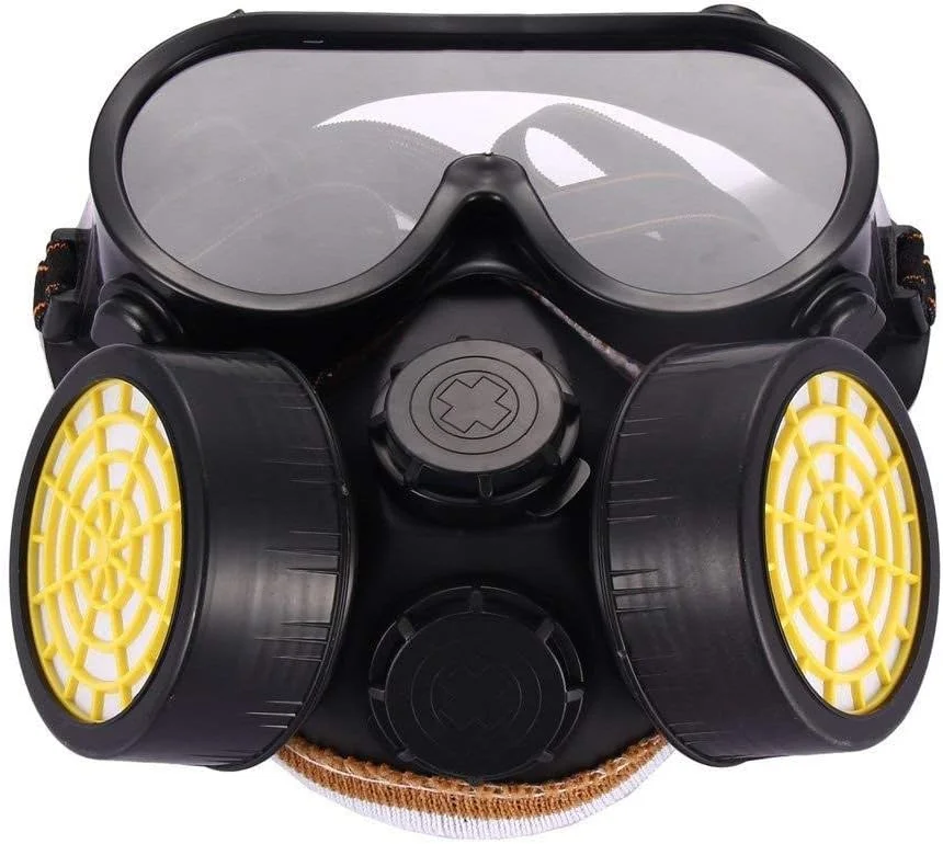 ماسک لباس مبدل گاز صنعتی شیمیایی ضد گرد و غبار رنگ ماسک تنفسی عینک و محافظ چشم