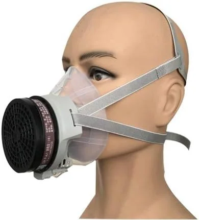 ماسک تنفسی نیم صورت قابل استفاده مجدد SYINE، محافظ تنفسی رنگ پاشی، ماسک گاز چند منظوره ضد گرد و غبار، متوسط (ماسک + 1 بسته کارتریج)