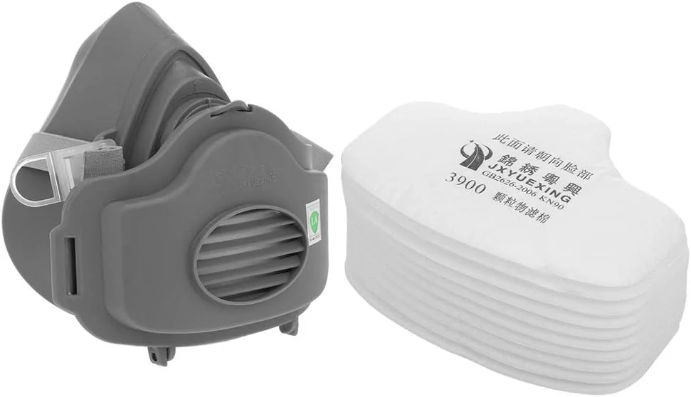 ماسک محافظ CLAERE، ماسک تنفسی ضد گرد و غبار به همراه فیلتر، مناسب برای مواد شیمیایی، ضد گرد و غبار، مناسب برای رنگ آمیزی صنعتی، ماسک محافظ ایمنی محیط کار