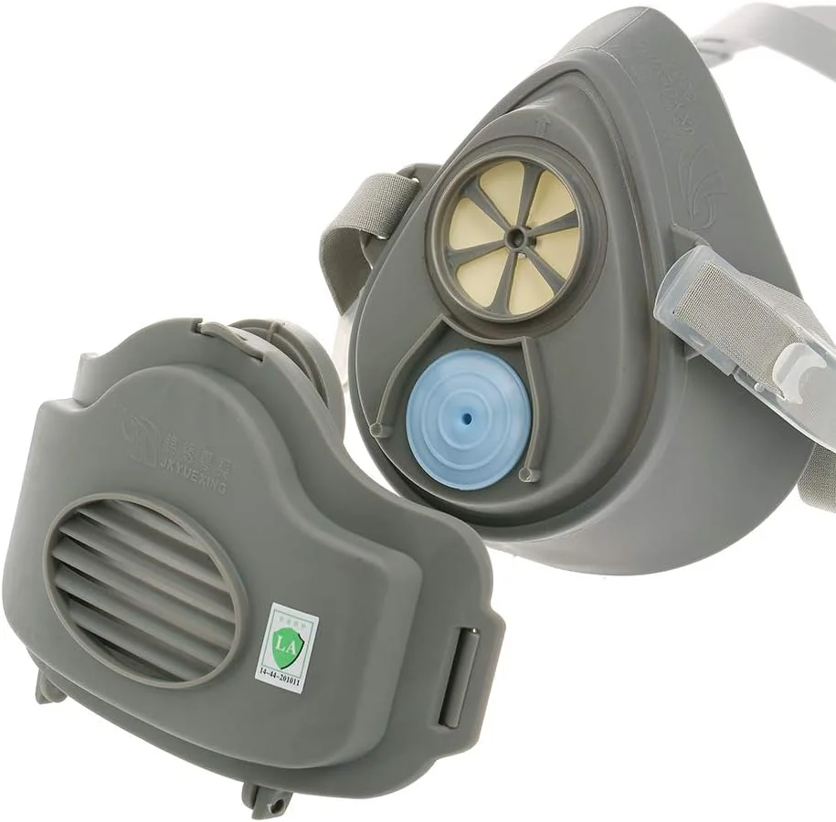 ماسک محافظ CLAERE، ماسک تنفسی ضد گرد و غبار به همراه فیلتر، مناسب برای مواد شیمیایی، ضد گرد و غبار، مناسب برای رنگ آمیزی صنعتی، ماسک محافظ ایمنی محیط کار