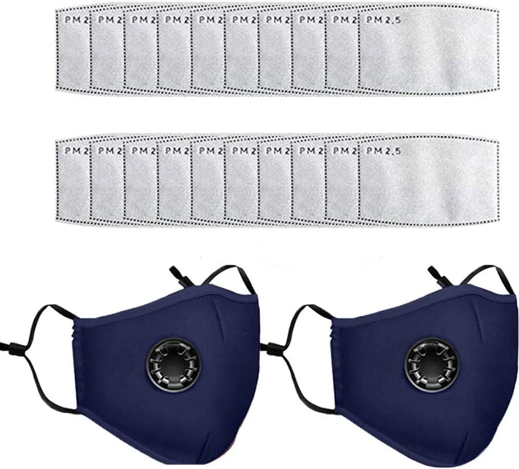 ماسک ضد گرد و غبار قابل استفاده مجدد 2 عددی، ماسک ضد گرد و غبار PM2.5 ضد باد و مه و آلودگی هوا