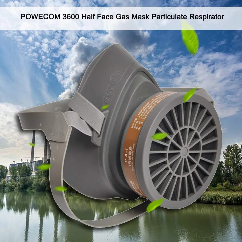 ماسک گاز OUNA 3603، ماسک تنفسی نیم صورت 3600 با کارتریج فیلتر، ماسک محافظ، تجهیزات حفاظت فردی