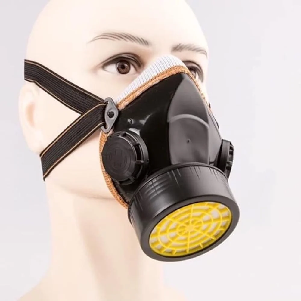 ماسک صورت ایمنی ضد گرد و غبار - ماسک تنفسی نیم صورت قابل استفاده مجدد با فیلتر - ضد گرد و غبار، ماسک رنگ پاشی برای مصارف صنعتی، نقاشی و ذرات معلق
