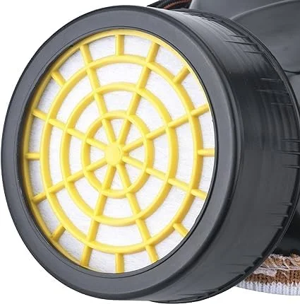 تجهیزات ایمنی صنعتی، ماسک های چند بار مصرف محافظ صورت شیمیایی صنعتی ضد گرد و غبار با 2 فیلتر. برای بخارات آلی، مواد شیمیایی، سمباده زنی، گرد و غبار، رنگ آمیزی