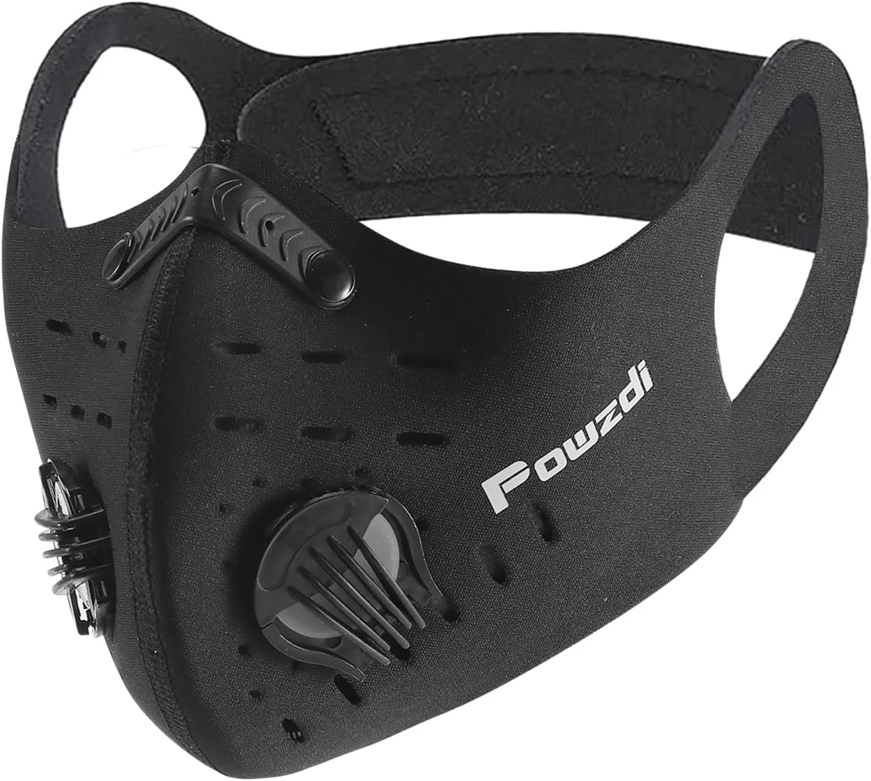 ماسک گرد و غبار Powzdi برای ورزش، دوچرخه سواری، تنفس و تمرین - ماسک فیلتر هوا با 5 فیلتر کربن فعال برای مردان و زنان - مناسب برای دویدن، دوچرخه سواری، موتورسیکلت سواری و فعالیت های خارج از منزل