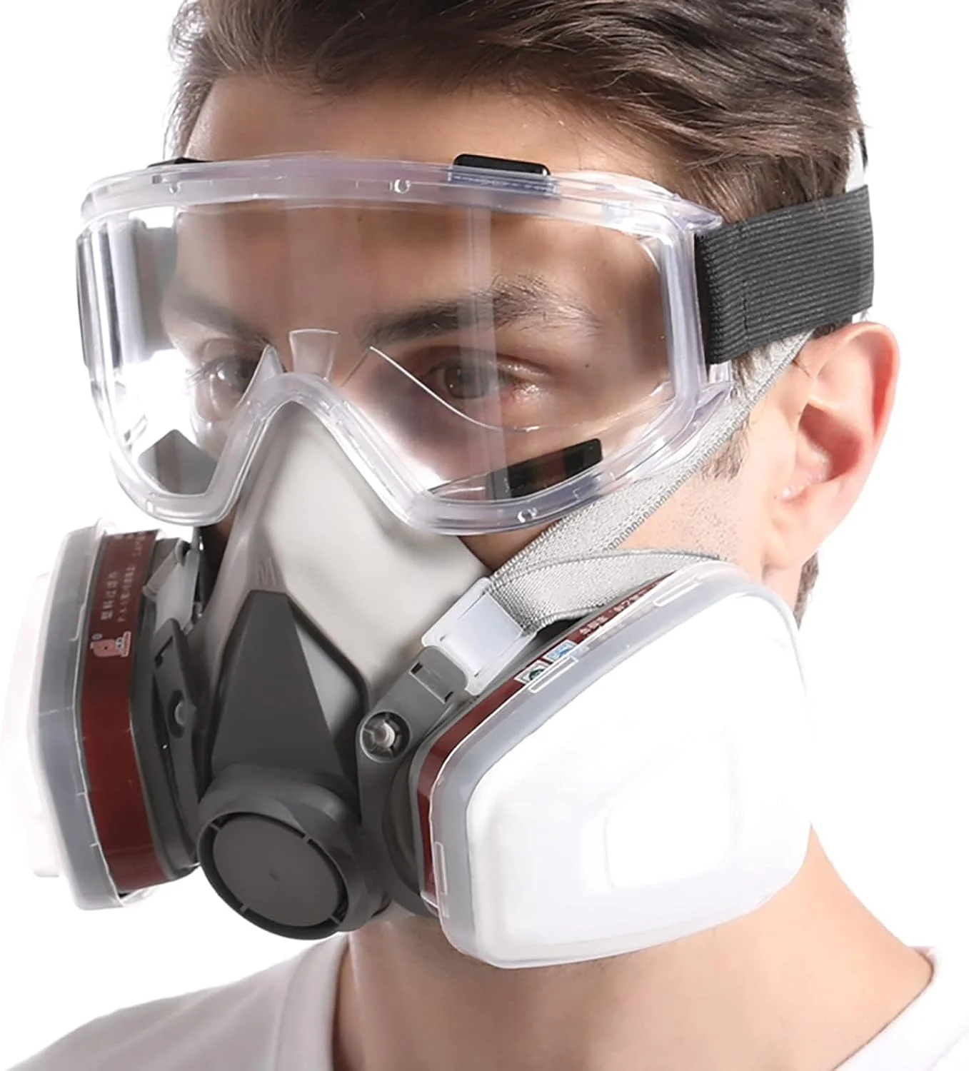 ماسک تنفسی یک عددی، ماسک گاز نیم صورت با عینک ایمنی، محافظت تنفسی حرفه ای قابل استفاده مجدد در برابر گرد و غبار، مواد شیمیایی، آفت کش ها و بخارات آلی، پوشش ماسک تنفسی قابل استفاده مجدد ماسک تنفسی یک عددی، ماسک گاز نیم صورت با عینک ایمنی، محافظت تنفسی حرفه ای قابل استفاده مجدد در برابر گرد و غبار، مواد شیمیایی، آفت کش ها و بخارات آلی، پوشش ماسک تنفسی قابل استفاده مجدد