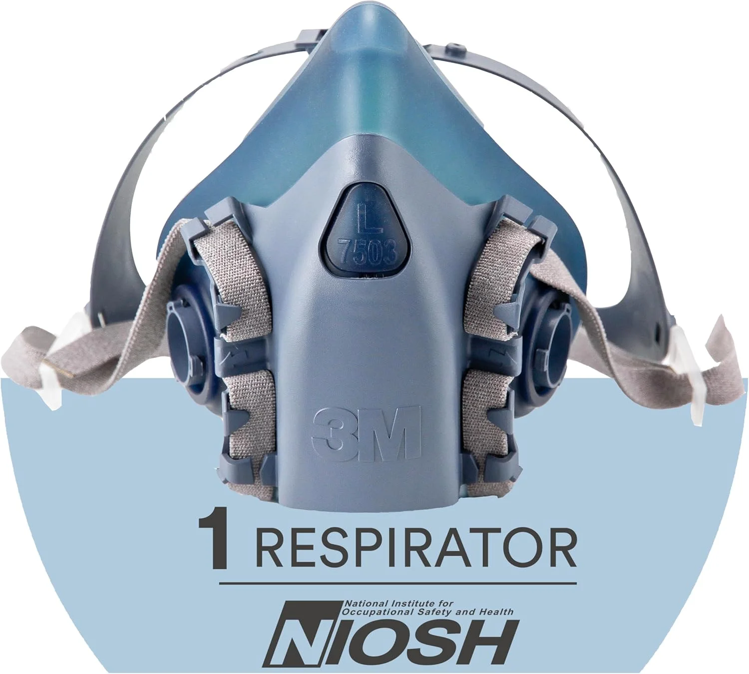 ماسک تنفسی نیم صورت 3M مدل 7503، قابل استفاده مجدد، سایز بزرگ، مناسب برای استفاده با کارتریج ها/فیلترهای سرنیزه ای (شامل نمی شود) برای گازها، بخارات و گرد و غبار ماسک تنفسی نیم صورت 3M مدل 7503، قابل استفاده مجدد، سایز بزرگ، مناسب برای استفاده با کارتریج ها/فیلترهای سرنیزه ای (شامل نمی شود) برای گازها، بخارات و گرد و غبار