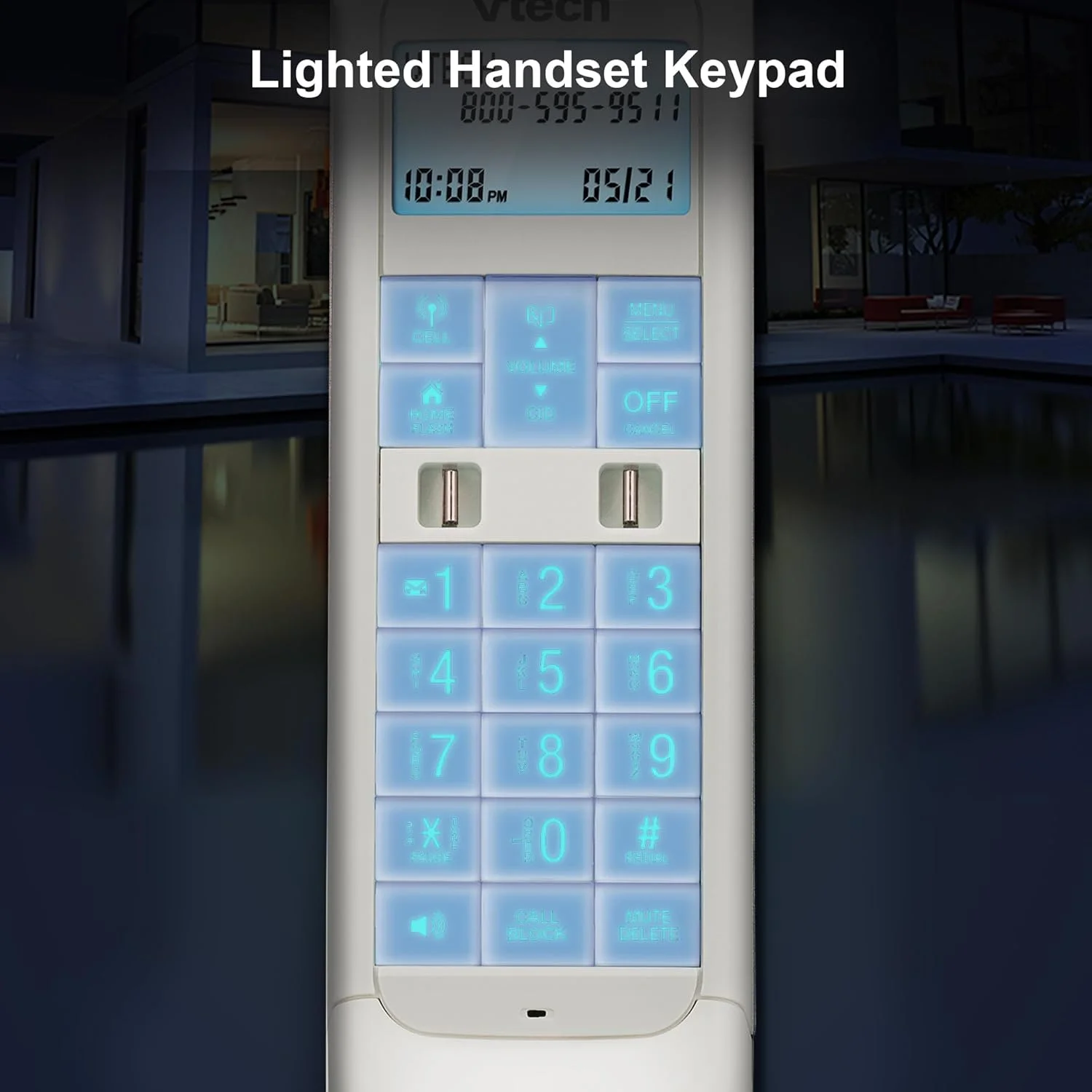 تلفن بی سیم VTech VS122 DECT 6.0 با طراحی رترو، دارای سیستم پاسخگویی، مسدود کننده تماس هوشمند و اتصال بلوتوث به تلفن همراه، تلفن رومیزی اسپیکرفون فول دوبلکس برای دفتر کار خانگی تلفن بی سیم VTech VS122 DECT 6.0 با طراحی رترو، دارای سیستم پاسخگویی، مسدود کننده تماس هوشمند و اتصال بلوتوث به تلفن همراه، تلفن رومیزی اسپیکرفون فول دوبلکس برای دفتر کار خانگی