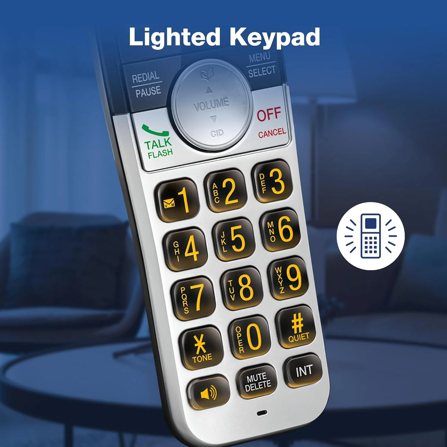 تلفن بی سیم 5 گوشی VTech VG231-5 با صفحه نمایش بزرگ و دکمه های بزرگ، DECT 6.0 با شناسه تماس گیرنده/انتظار تماس، بلندگوی دو طرفه کامل، حالت ECO، شماره گیری مجدد 10 شماره آخر، استفاده آسان
