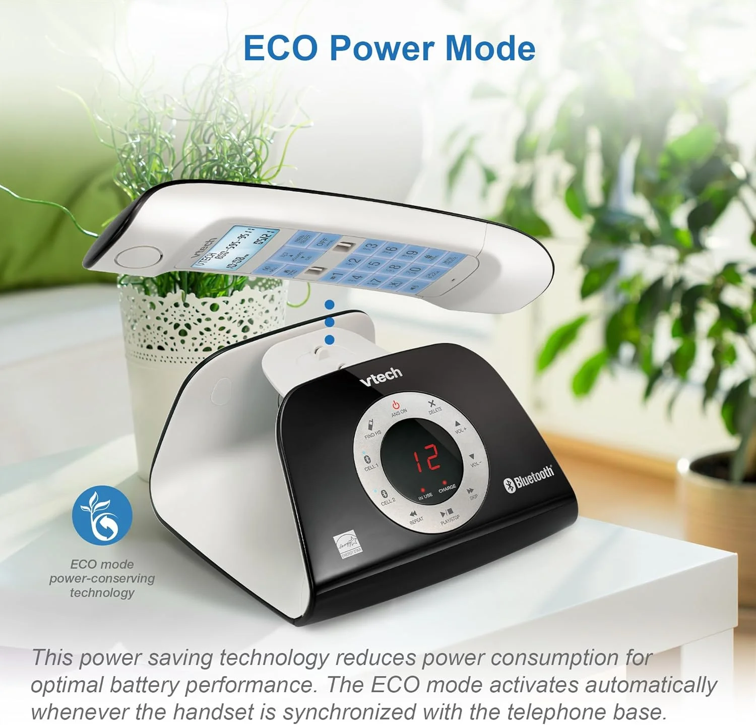 تلفن بی سیم VTech VS122 DECT 6.0 با طراحی رترو، دارای سیستم پاسخگویی، مسدود کننده تماس هوشمند و اتصال بلوتوث به تلفن همراه، تلفن رومیزی اسپیکرفون فول دوبلکس برای دفتر کار خانگی تلفن بی سیم VTech VS122 DECT 6.0 با طراحی رترو، دارای سیستم پاسخگویی، مسدود کننده تماس هوشمند و اتصال بلوتوث به تلفن همراه، تلفن رومیزی اسپیکرفون فول دوبلکس برای دفتر کار خانگی