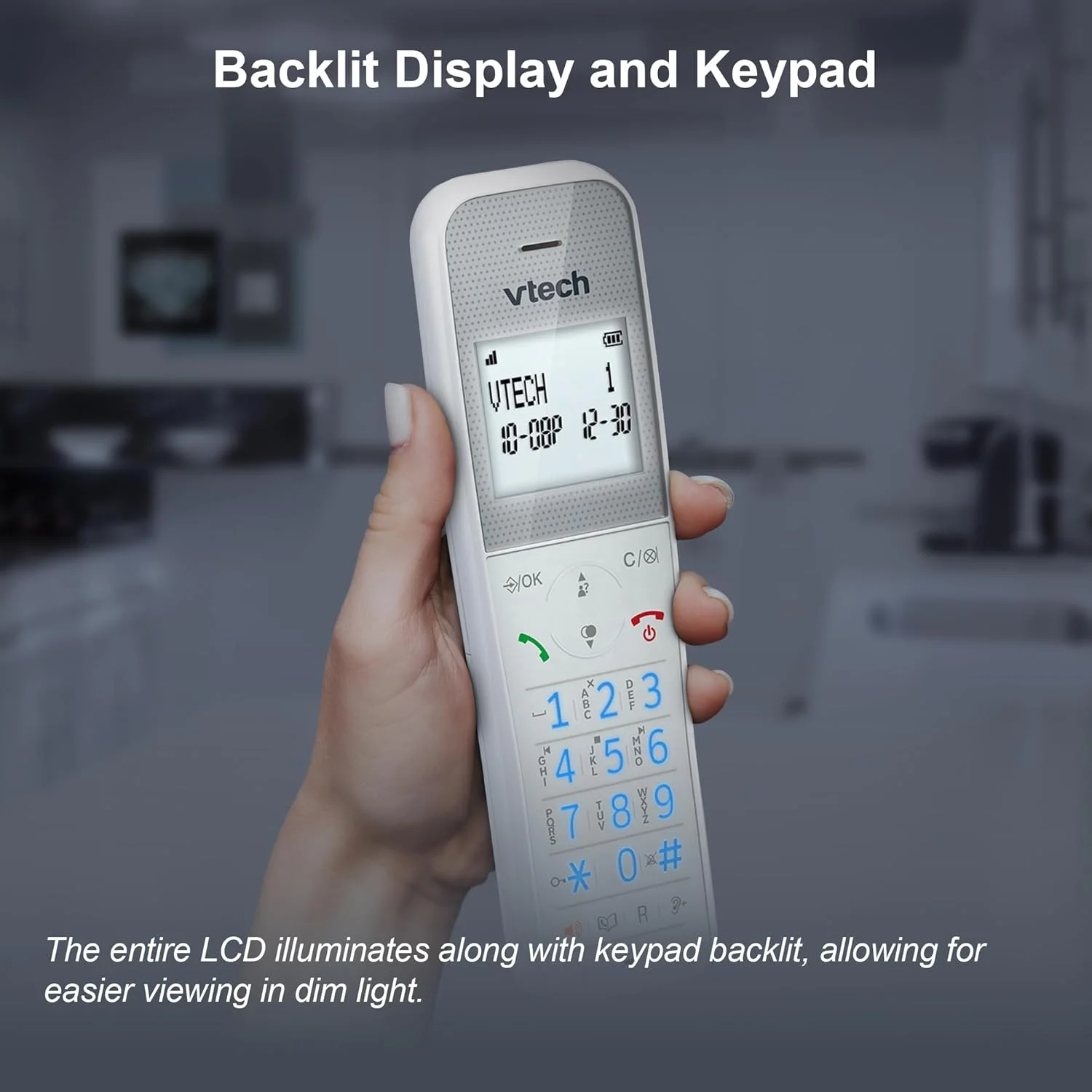 تلفن بی سیم DECT وی تک مدل XS1050 با منشی تلفنی، 1 گوشی، تلفن ثابت خانگی، پلاستیک آنتی باکتریال، مسدود کردن تماس، تقویت کننده صدا، هندزفری، شماره گیری سریع، صفحه نمایش و صفحه کلید روشن تلفن بی سیم DECT وی تک مدل XS1050 با منشی تلفنی، 1 گوشی، تلفن ثابت خانگی، پلاستیک آنتی باکتریال، مسدود کردن تماس، تقویت کننده صدا، هندزفری، شماره گیری سریع، صفحه نمایش و صفحه کلید روشن