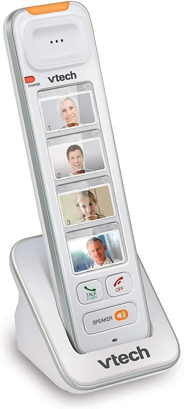 گوشی تلفن کمکی عکس دار بزرگ VTech SN5307 با دکمه های بزرگ و صفحه نمایش بزرگ برای سیستم های تلفن سالمندان SN5127 و SN5147، گوشی تلفن عکس دار، سیستم تلفن بی سیم گوشی تلفن کمکی عکس دار بزرگ VTech SN5307 با دکمه های بزرگ و صفحه نمایش بزرگ برای سیستم های تلفن سالمندان SN5127 و SN5147، گوشی تلفن عکس دار، سیستم تلفن بی سیم