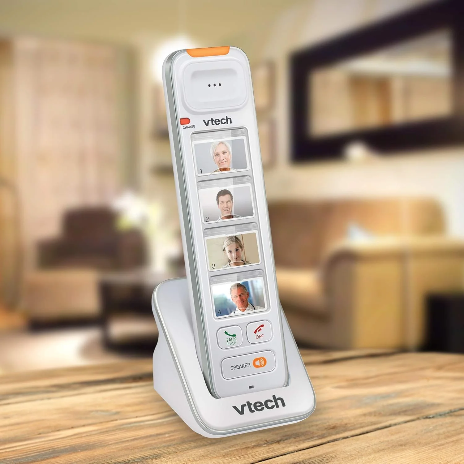 گوشی تلفن کمکی عکس دار بزرگ VTech SN5307 با دکمه های بزرگ و صفحه نمایش بزرگ برای سیستم های تلفن سالمندان SN5127 و SN5147، گوشی تلفن عکس دار، سیستم تلفن بی سیم گوشی تلفن کمکی عکس دار بزرگ VTech SN5307 با دکمه های بزرگ و صفحه نمایش بزرگ برای سیستم های تلفن سالمندان SN5127 و SN5147، گوشی تلفن عکس دار، سیستم تلفن بی سیم