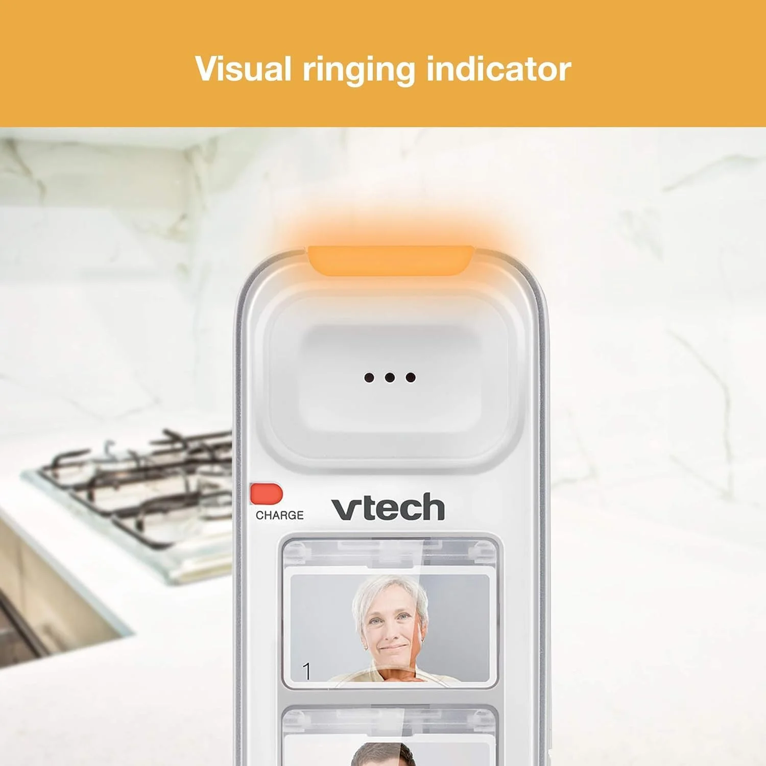 گوشی تلفن کمکی عکس دار بزرگ VTech SN5307 با دکمه های بزرگ و صفحه نمایش بزرگ برای سیستم های تلفن سالمندان SN5127 و SN5147، گوشی تلفن عکس دار، سیستم تلفن بی سیم گوشی تلفن کمکی عکس دار بزرگ VTech SN5307 با دکمه های بزرگ و صفحه نمایش بزرگ برای سیستم های تلفن سالمندان SN5127 و SN5147، گوشی تلفن عکس دار، سیستم تلفن بی سیم