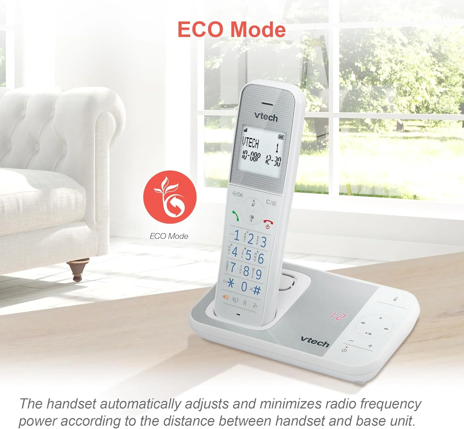 تلفن بی سیم DECT وی تک مدل XS1050 با منشی تلفنی، 1 گوشی، تلفن ثابت خانگی، پلاستیک آنتی باکتریال، مسدود کردن تماس، تقویت کننده صدا، هندزفری، شماره گیری سریع، صفحه نمایش و صفحه کلید روشن تلفن بی سیم DECT وی تک مدل XS1050 با منشی تلفنی، 1 گوشی، تلفن ثابت خانگی، پلاستیک آنتی باکتریال، مسدود کردن تماس، تقویت کننده صدا، هندزفری، شماره گیری سریع، صفحه نمایش و صفحه کلید روشن