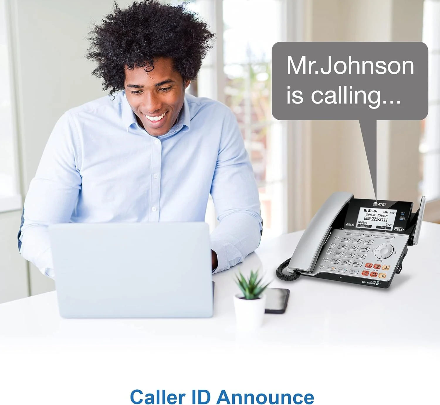 سیستم تلفن سانترال ۲ خطه بی سیم و با سیم AT&T VTech TL86103 DECT 6.0 با قابلیت اتصال به موبایل، دارای سیستم پاسخگویی، نمایشگر شماره تماس و انتظار مکالمه، ۱ گوشی با سیم و ۱ گوشی بی سیم، نقره ای/مشکی سیستم تلفن سانترال ۲ خطه بی سیم و با سیم AT&T VTech TL86103 DECT 6.0 با قابلیت اتصال به موبایل، دارای سیستم پاسخگویی، نمایشگر شماره تماس و انتظار مکالمه، ۱ گوشی با سیم و ۱ گوشی بی سیم، نقره ای/مشکی