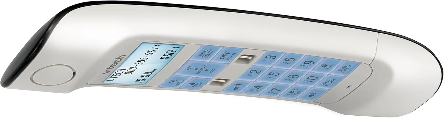تلفن بی سیم VTech VS122 DECT 6.0 با طراحی رترو، دارای سیستم پاسخگویی، مسدود کننده تماس هوشمند و اتصال بلوتوث به تلفن همراه، تلفن رومیزی اسپیکرفون فول دوبلکس برای دفتر کار خانگی تلفن بی سیم VTech VS122 DECT 6.0 با طراحی رترو، دارای سیستم پاسخگویی، مسدود کننده تماس هوشمند و اتصال بلوتوث به تلفن همراه، تلفن رومیزی اسپیکرفون فول دوبلکس برای دفتر کار خانگی