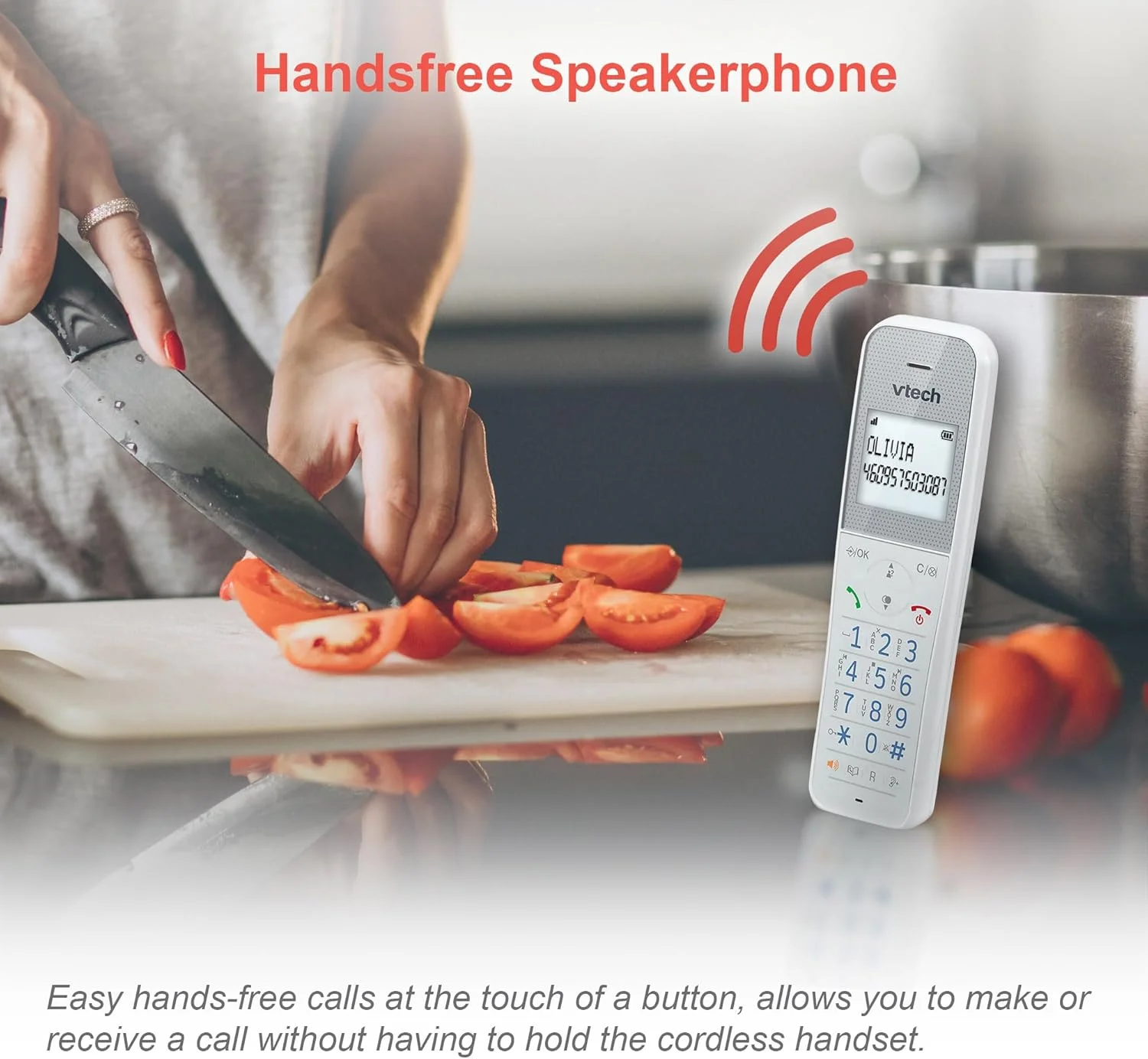 تلفن بی سیم DECT وی تک مدل XS1050 با منشی تلفنی، 1 گوشی، تلفن ثابت خانگی، پلاستیک آنتی باکتریال، مسدود کردن تماس، تقویت کننده صدا، هندزفری، شماره گیری سریع، صفحه نمایش و صفحه کلید روشن تلفن بی سیم DECT وی تک مدل XS1050 با منشی تلفنی، 1 گوشی، تلفن ثابت خانگی، پلاستیک آنتی باکتریال، مسدود کردن تماس، تقویت کننده صدا، هندزفری، شماره گیری سریع، صفحه نمایش و صفحه کلید روشن