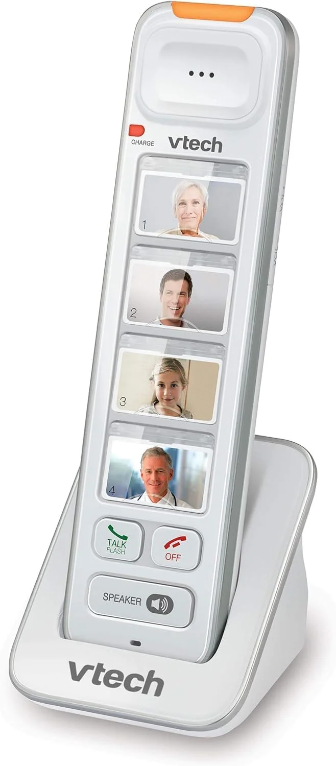 گوشی تلفن کمکی عکس دار بزرگ VTech SN5307 با دکمه های بزرگ و صفحه نمایش بزرگ برای سیستم های تلفن سالمندان SN5127 و SN5147، گوشی تلفن عکس دار، سیستم تلفن بی سیم گوشی تلفن کمکی عکس دار بزرگ VTech SN5307 با دکمه های بزرگ و صفحه نمایش بزرگ برای سیستم های تلفن سالمندان SN5127 و SN5147، گوشی تلفن عکس دار، سیستم تلفن بی سیم