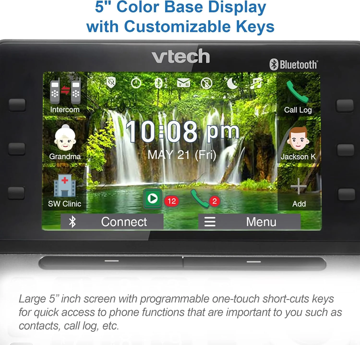 تلفن بی سیم قابل ارتقا VTech IS8251-3 با 3 گوشی برای دفتر کار خانگی، صفحه نمایش رنگی 5 اینچی، کلیدهای میانبر قابل برنامه ریزی، مسدود کننده تماس هوشمند، سیستم پاسخگویی، اتصال بلوتوث به تلفن همراه، IS8251-3 تلفن بی سیم قابل ارتقا VTech IS8251-3 با 3 گوشی برای دفتر کار خانگی، صفحه نمایش رنگی 5 اینچی، کلیدهای میانبر قابل برنامه ریزی، مسدود کننده تماس هوشمند، سیستم پاسخگویی، اتصال بلوتوث به تلفن همراه، IS8251-3