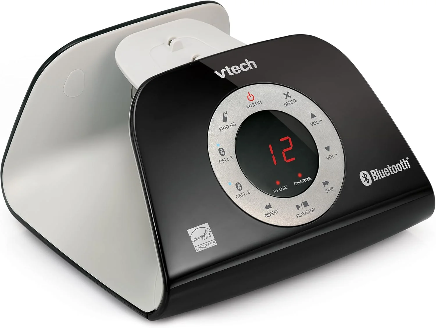 تلفن بی سیم VTech VS122 DECT 6.0 با طراحی رترو، دارای سیستم پاسخگویی، مسدود کننده تماس هوشمند و اتصال بلوتوث به تلفن همراه، تلفن رومیزی اسپیکرفون فول دوبلکس برای دفتر کار خانگی تلفن بی سیم VTech VS122 DECT 6.0 با طراحی رترو، دارای سیستم پاسخگویی، مسدود کننده تماس هوشمند و اتصال بلوتوث به تلفن همراه، تلفن رومیزی اسپیکرفون فول دوبلکس برای دفتر کار خانگی
