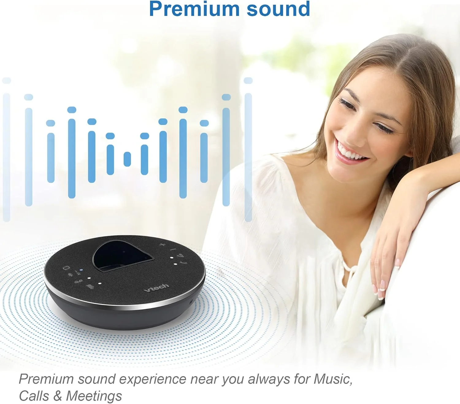 تلفن بی سیم VTech LS6381 DECT 6.0 با بلندگوی بلوتوث با قابلیت حذف اکو، کاهش نویز و پخش موسیقی. ایده آل برای تماس های تلفنی PC/خط ثابت/تلفن همراه. سیستم پاسخگویی، مسدود کننده تماس هوشمند تلفن بی سیم VTech LS6381 DECT 6.0 با بلندگوی بلوتوث با قابلیت حذف اکو، کاهش نویز و پخش موسیقی. ایده آل برای تماس های تلفنی PC/خط ثابت/تلفن همراه. سیستم پاسخگویی، مسدود کننده تماس هوشمند