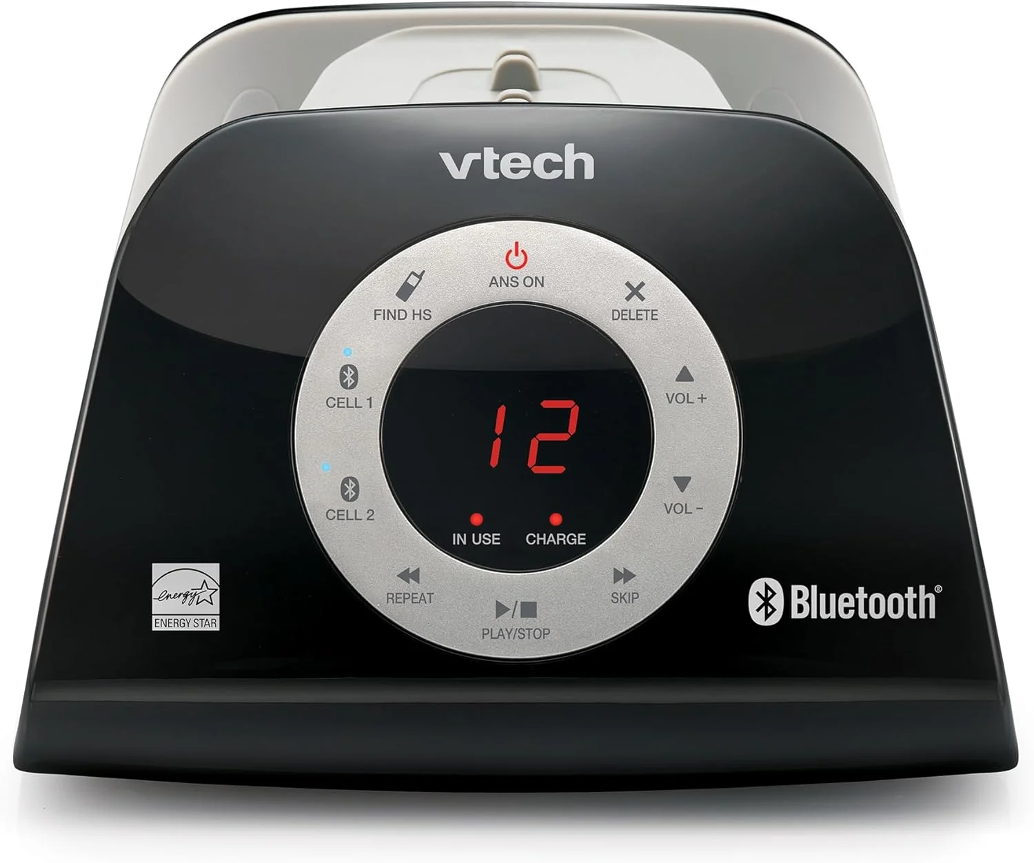 تلفن بی سیم VTech VS122 DECT 6.0 با طراحی رترو، دارای سیستم پاسخگویی، مسدود کننده تماس هوشمند و اتصال بلوتوث به تلفن همراه، تلفن رومیزی اسپیکرفون فول دوبلکس برای دفتر کار خانگی تلفن بی سیم VTech VS122 DECT 6.0 با طراحی رترو، دارای سیستم پاسخگویی، مسدود کننده تماس هوشمند و اتصال بلوتوث به تلفن همراه، تلفن رومیزی اسپیکرفون فول دوبلکس برای دفتر کار خانگی