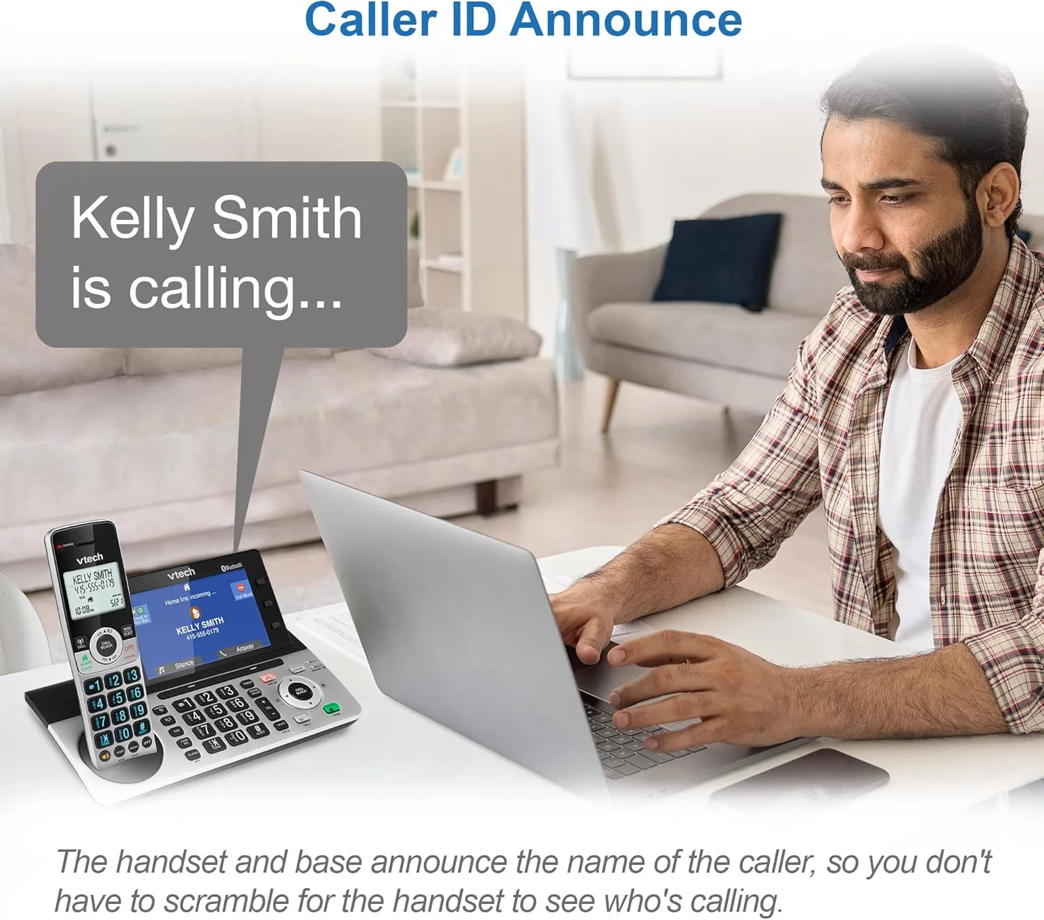 تلفن بی سیم قابل ارتقا VTech IS8251 با کیفیت تجاری برای دفتر کار خانگی، صفحه نمایش رنگی 5 اینچی، کلیدهای میانبر قابل برنامه ریزی، مسدود کننده تماس هوشمند، سیستم پاسخگویی، اتصال بلوتوث به تلفن همراه تلفن بی سیم قابل ارتقا VTech IS8251 با کیفیت تجاری برای دفتر کار خانگی، صفحه نمایش رنگی 5 اینچی، کلیدهای میانبر قابل برنامه ریزی، مسدود کننده تماس هوشمند، سیستم پاسخگویی، اتصال بلوتوث به تلفن همراه