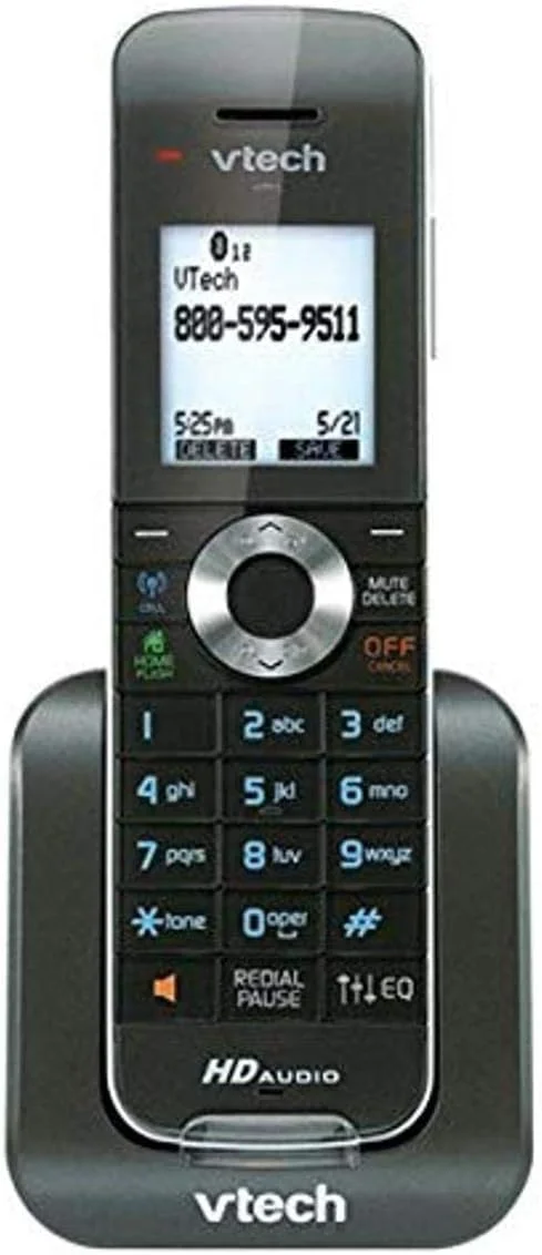 VTech DS6401 Accessory Cordless Handset, Black | Requires a VTech DS6421 or DS6422 Expandable Phone System to Operate