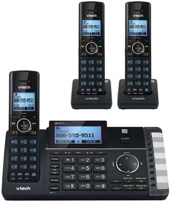 سیستم تلفن بی سیم دو خطی VTech DS6251-3 DECT 6.0 با منشی تلفنی دیجیتال سیستم تلفن بی سیم دو خطی VTech DS6251-3 DECT 6.0 با منشی تلفنی دیجیتال