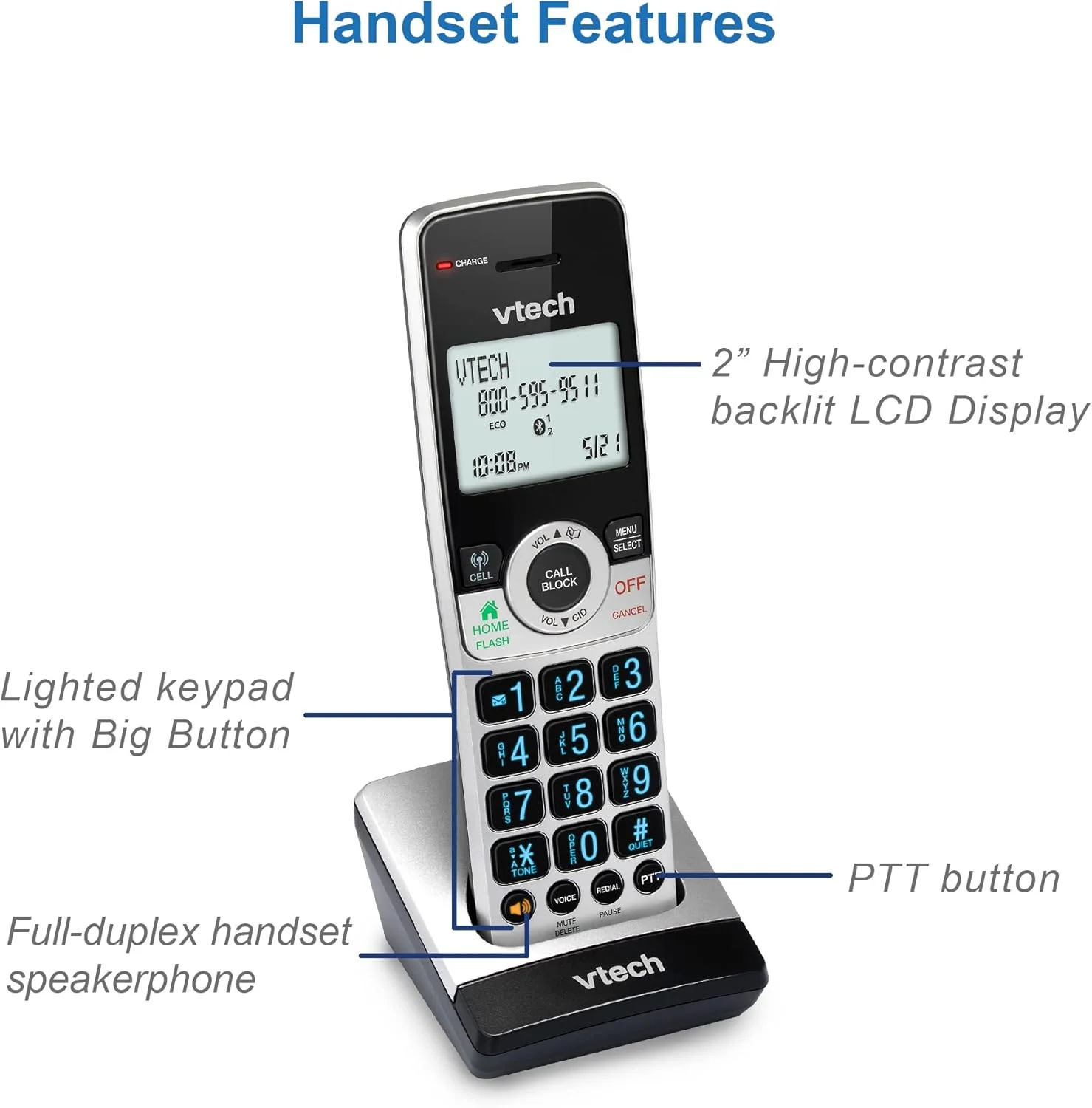 تلفن بی سیم قابل ارتقا VTech IS8251-3 با 3 گوشی برای دفتر کار خانگی، صفحه نمایش رنگی 5 اینچی، کلیدهای میانبر قابل برنامه ریزی، مسدود کننده تماس هوشمند، سیستم پاسخگویی، اتصال بلوتوث به تلفن همراه، IS8251-3 تلفن بی سیم قابل ارتقا VTech IS8251-3 با 3 گوشی برای دفتر کار خانگی، صفحه نمایش رنگی 5 اینچی، کلیدهای میانبر قابل برنامه ریزی، مسدود کننده تماس هوشمند، سیستم پاسخگویی، اتصال بلوتوث به تلفن همراه، IS8251-3