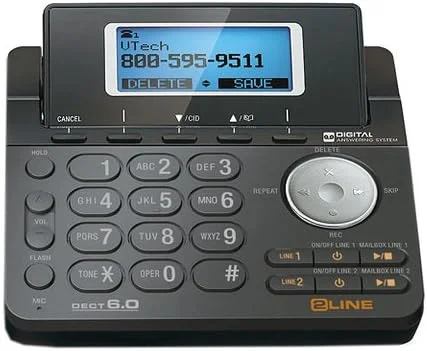 تلفن بی سیم قابل ارتقا دو خطه VTech DS6151-11 DECT 6.0 + (1) گوشی جانبی DS6101-11، مشکی تلفن بی سیم قابل ارتقا دو خطه VTech DS6151-11 DECT 6.0 + (1) گوشی جانبی DS6101-11، مشکی